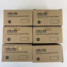 PYD Life Sublimation Acrylic Name Plate For Stanley Tumbler Cup 6 Boxes (120)