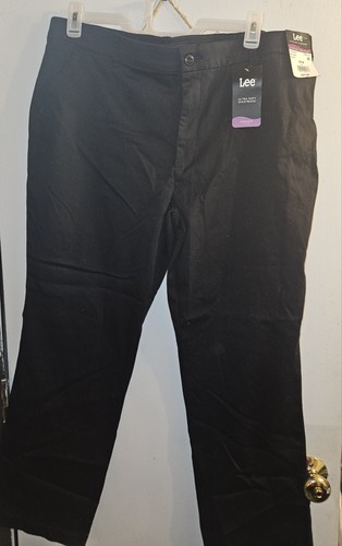 Lee Damen Ultra Soft Bund Hose Mid-Rise - Regular Fit - Schwarz Gr. 20 M