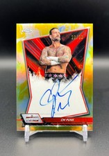 CM Punk 2026 Topps Chrome WWE Red Brand True Gold Auto /50 On Card 
