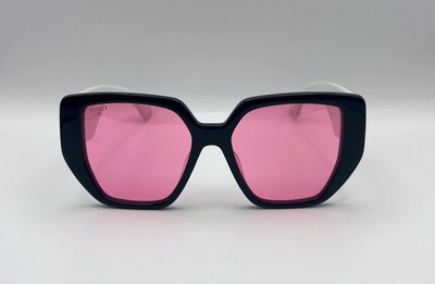 Gucci GG0796S 002 56 mm Black Frame Sunglasses with Pink Gradient Lenses s-l400.jpg main image 2