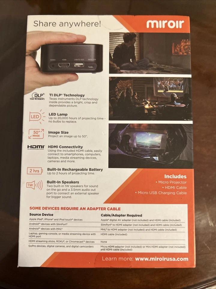 Miroir M29 50'' Micro Projector - Image 2 of 4