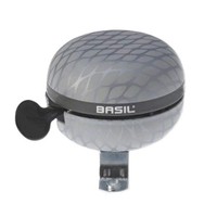 Fahrradklingel Basil Bell 60Mm Silber Schlangenhautmuster Neu