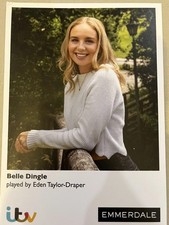 ITV Emmerdale Belle Dingle played by Eden Taylor-Draper Promo Cast Card