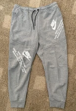 Nike Pants Joggers Sweatpants Tech Fleece Gray Logo DM6480-063 $120 Men's XXL