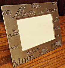 PHOTO FRAME Tribute to MOM/ MOTHER for 3.5"x5" Picture Silver-Tone Metal   M27