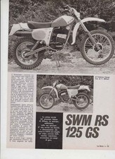 PUBBLICITA'  TEST MOTO SWM RS 125 GS 1977-MOTOITALIANE REGOLARITA EPOCA