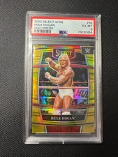 2022 PRIZM WWE GOLD PRIZMS /10 REFRACTOR #69 HULK HOGAN PSA 6