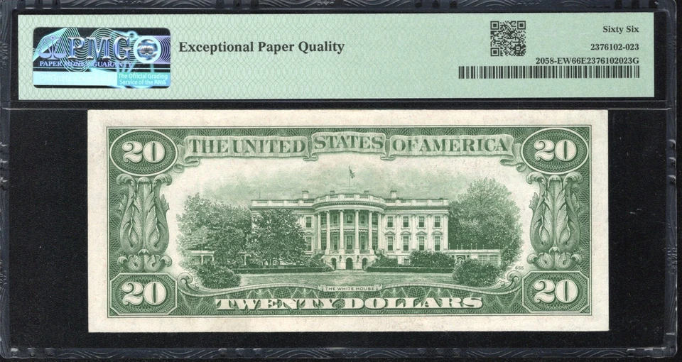 1934-D $20 RICHMOND FEDERAL RESERVE NOTE PMG 66 EPQ Fr 2058-Ew 24001 - Image 2 of 2