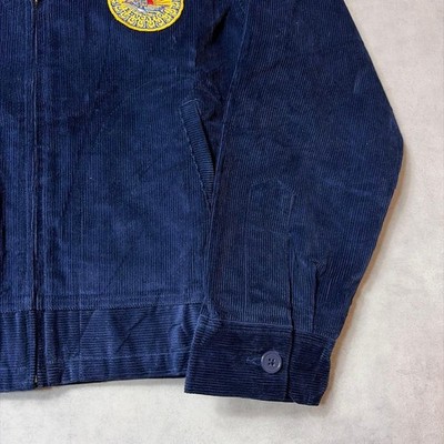 90s FFA Missouri Corduroy Jacket Navy Blue Vintage Workwear #FD