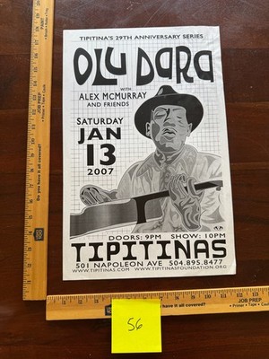TIPITINAS 2007 OLU DARA ALEX MCMURRAY NEW ORLEANS POSTER JAZZ BLUES (NAS)