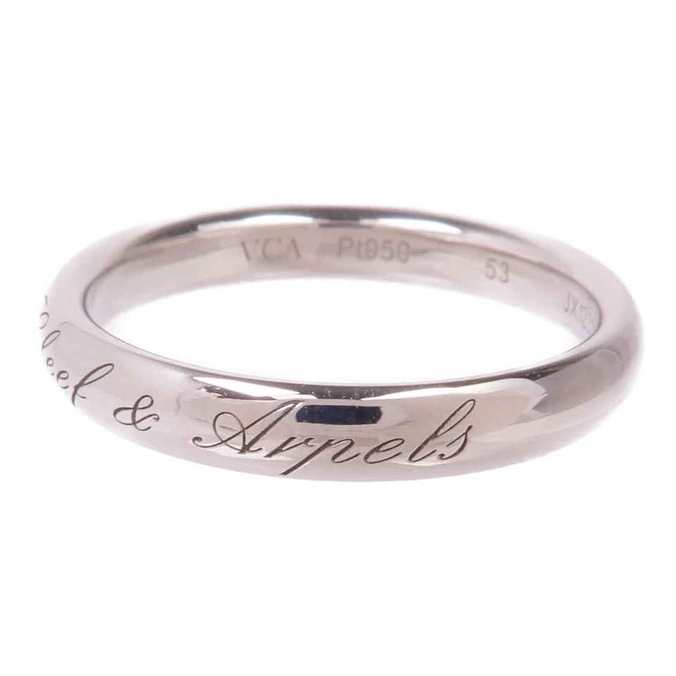 Van Cleef & Arpels Tendrement Signature Wedding Band Ring PT950 Platinum US#6.5 - Image 3 of 4