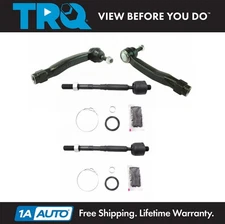 TRQ Front Inner Outer Tie Rod Rack End Kit Set 4pc for Highlander RX350 Venza