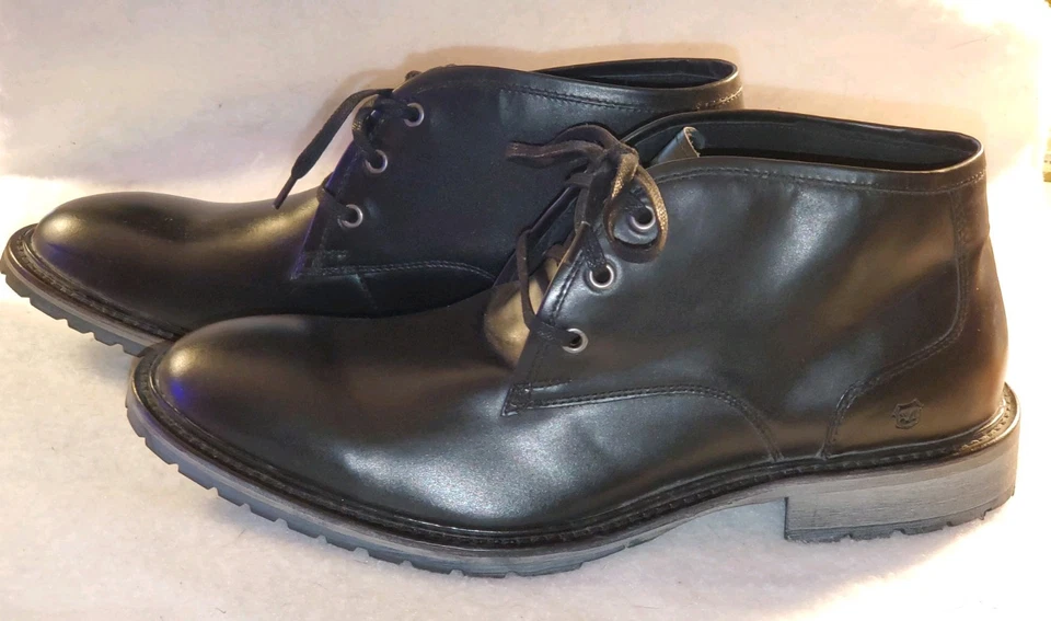 Botín Chukka Andrew Marc Woodside AM1022-001 de cuero para hombre talla 9,5 negro Foto 4 de 4