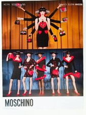 Scarpe donna moda borsetta stampa gamba lunga pubblicità MOSCHINO 48.