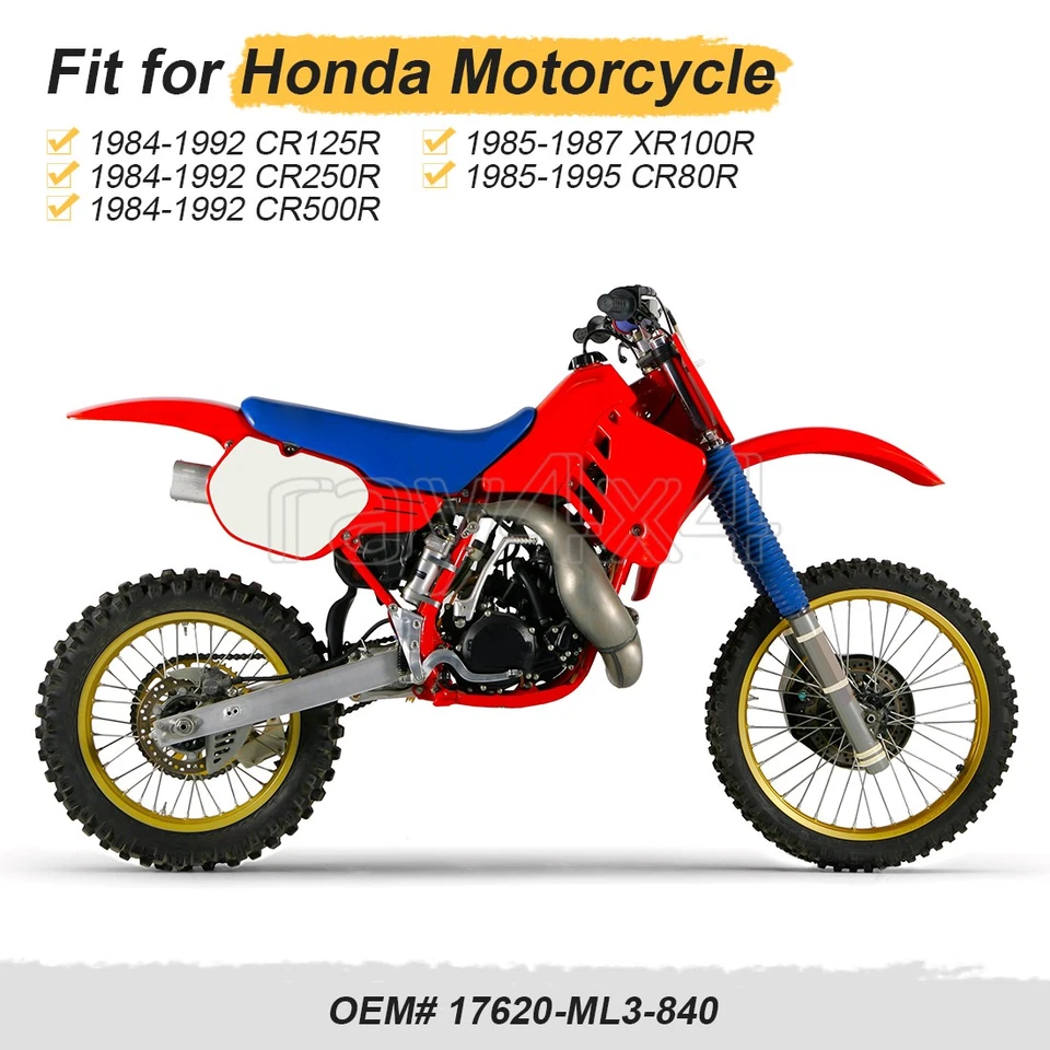 Fuel Tank Gas Cap For 84-92 Honda CR125R CR125 CR 125 R CR250R CR500R - Image 2 of 4
