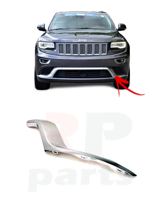 FOR JEEP GRAND CHEROKEE SUMMIT 14 17 FRONT BUMPER SIDE CHROME TRIM