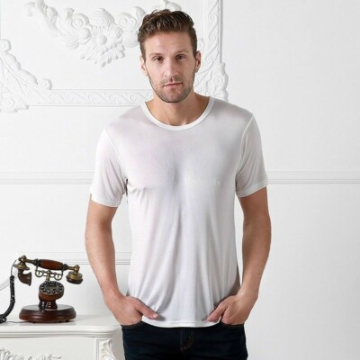 mens silk t shirts