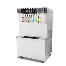 Kolice Commercial 7 flavors soft ice cream machine upper tanks refrigerated
