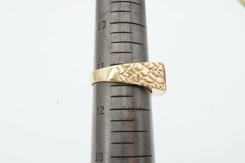 Natural Ruby and Diamonds Men's Ring Nugget Style in 10k Yellow Gold Y408 - 第 8/8 張圖片