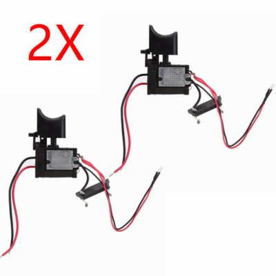 2X Akku Bohrer Bohrmaschine Akkubohrer Zubehör Trigger Schalter 16A 7.2V-24V DC