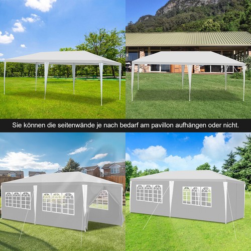 Pavillon Fenstern Pavilion Fest Partyzelt Marktzelt Gartenzelt Luxus 3x3m/3x6m - Bild 6 von 20