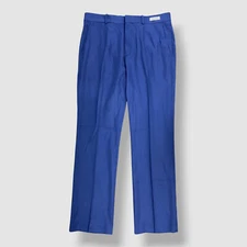 Perry Ellis Portfolio Men's Blue Modern Fit Stretch Dress Pants Size 32W 32L