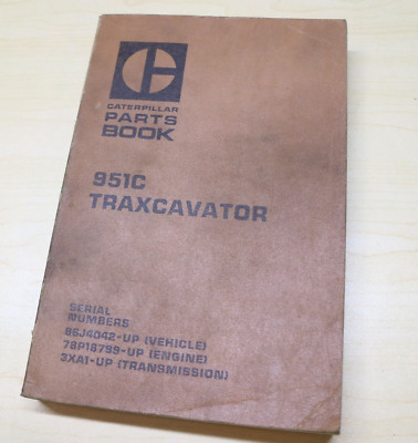 CAT Caterpillar 951c Track Loader Parts Manual Book crawler catalog 86J Series