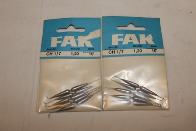 2pak-1,2g-''FAK -TORPILLE''-OLIVETTES- OLIVENBLEI-DURCHLAUFBLEI-MADE IN FRANCE