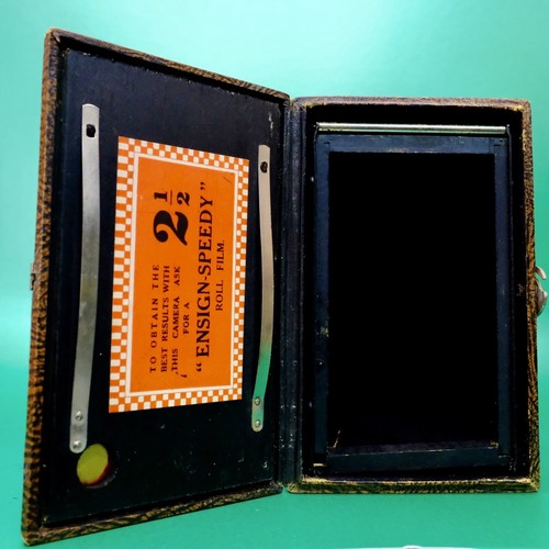 Box Ensign 2 1/2 Camera Tan Version, Damaged Film Holder, Presentable Display - Picture 6 of 12