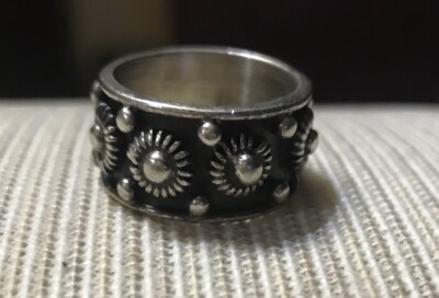 Enrique Ledesma Ster Silver Modernist Ring Spoatling Aguilar Silversmith 1963