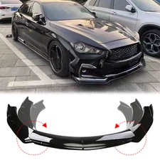 For INFINITI Q50 2014-2022 Front Bumper Lip Spoiler Lower Splitter Gloss Black