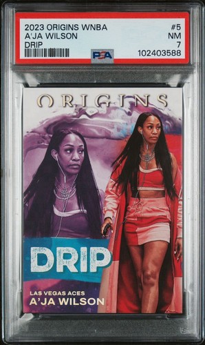 2023 WNBA Origins A’Ja Wilson Drip #5 Las Vegas Aces PSA 7 NM