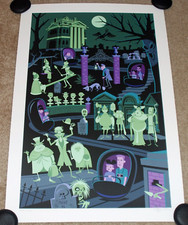Josh Agle Art Print Disney Haunted Mansion Shag Serigraph Movie Poster S/# 200