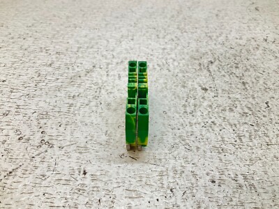Wago 281 4mm2 Green Yellow Wiring Terminal Block Din Rail 4 mm 2 Lot of 2 (TSC)