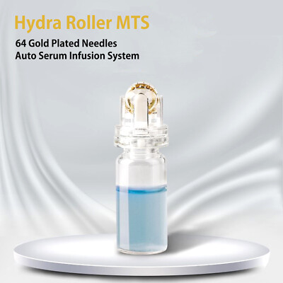 64 Micro Pins Hydra Roller Derma Facial Skin Therapy Auto Serum Infusion System