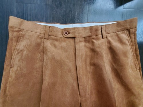 INSERCH Men's 38 Copper Pleated Cuffed Pant Micro Polyester - Picture 2 of 12