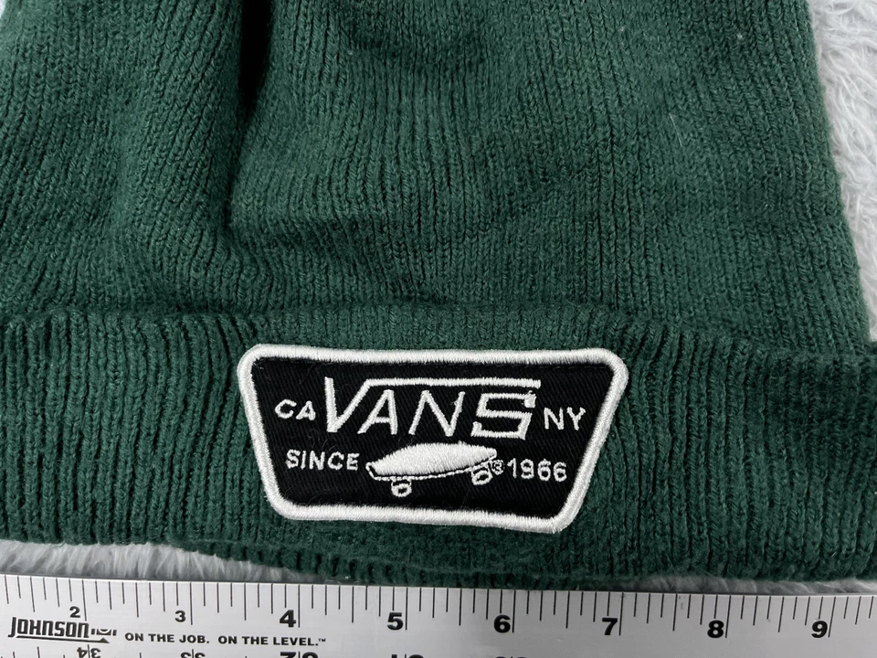 Vans Beanie Toque Adulto Talla Única Verde CA NY Desde 1966 Skate Skateboard Acrílico Foto 2 de 4