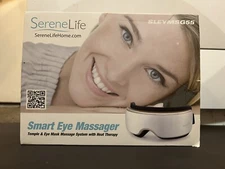SereneLife SLEYMSG55 Smart Eye Massager, Temple & Eye Mask with Heat Therapy💥