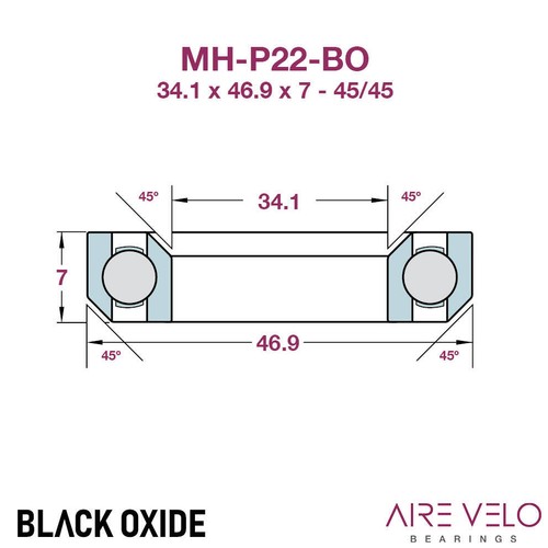 Black Oxide Headset Bearings 1.1/8" 1.1/4" 1.1/2" 41.8 47 51.8 52 - Picture 33 of 37