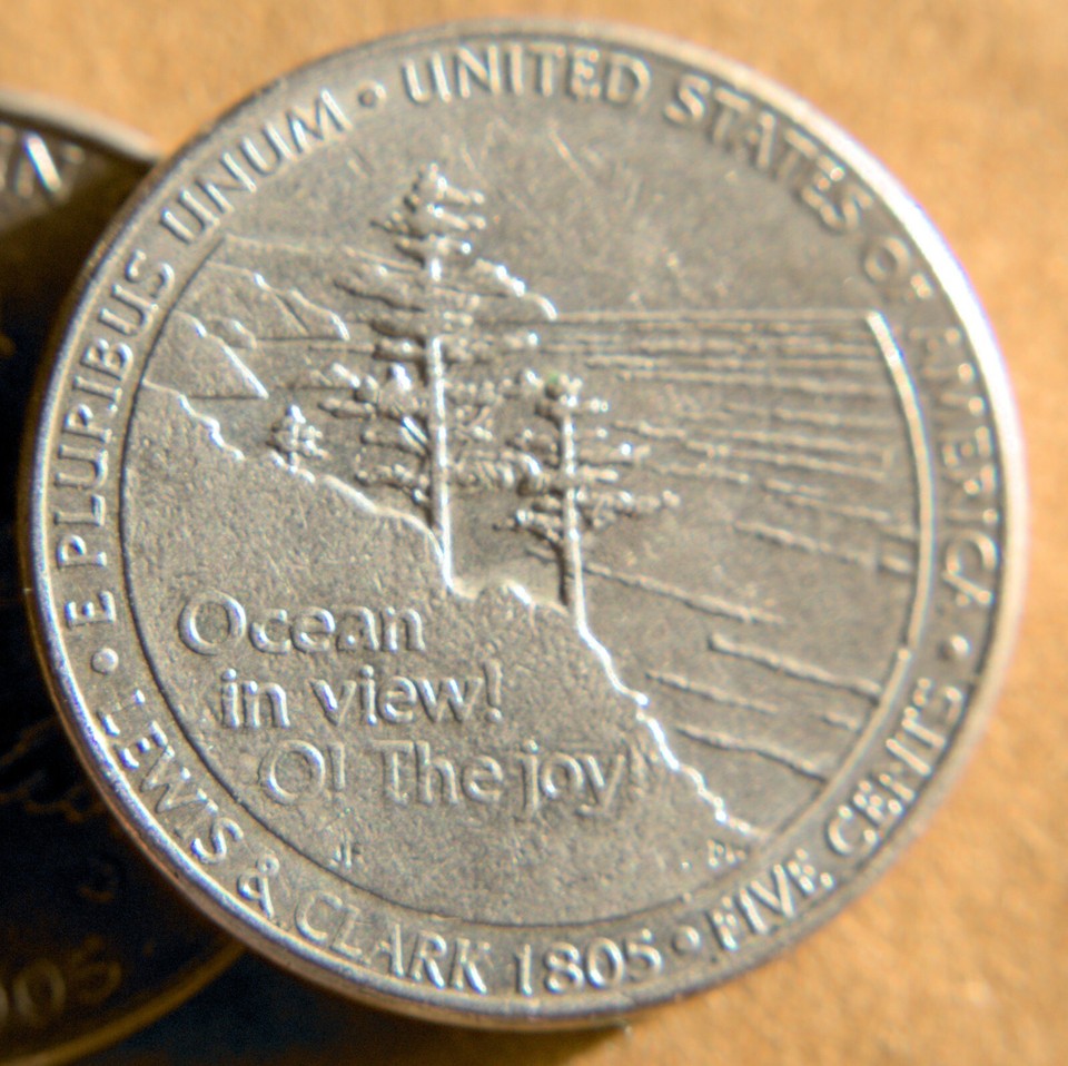 2005 D Jefferson Nickel Lewis and Clark Westward Journey Ocean In View