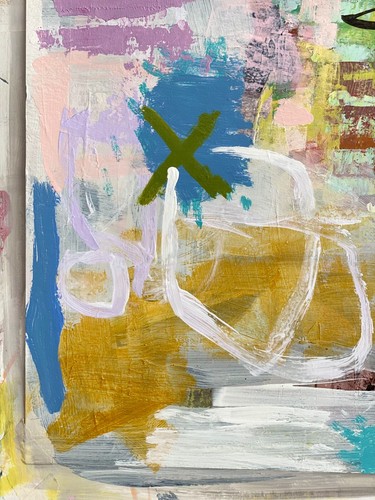 OOAK painting art Bold Contemporary Abstract Expressionism Soft Colors by KatC - Picture 6 of 8