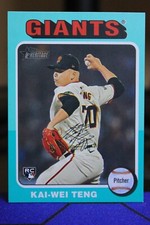 2024 Topps Heritage High Number Kai-Wei Teng ROOKIE AQUA!