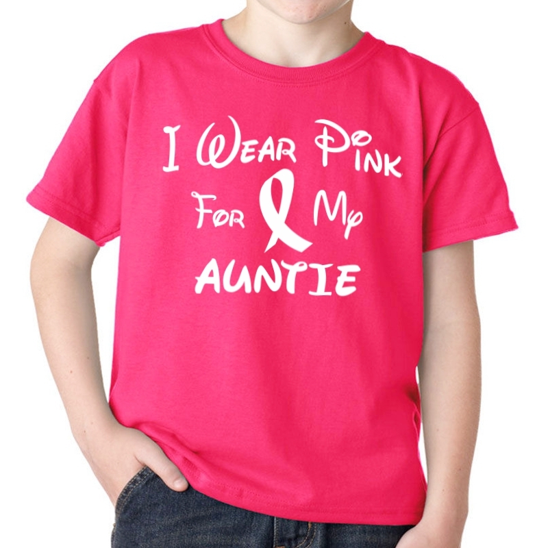I Wear Pink For My Auntie Breast Cancer Awareness T-Shirt I Wear Pink For My Auntie Breast Cancer Awareness T-Shirt