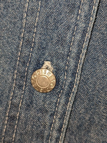 Disney Store Mickey Mouse Denim Shirt Button Down Short Sleeves kids Girls Md - Picture 8 of 8