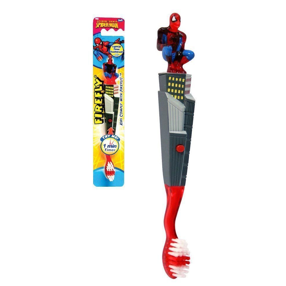 1 FIREFLY Marvel Hero 3D Spiderman Handle Kid Child Toothbrush NEW