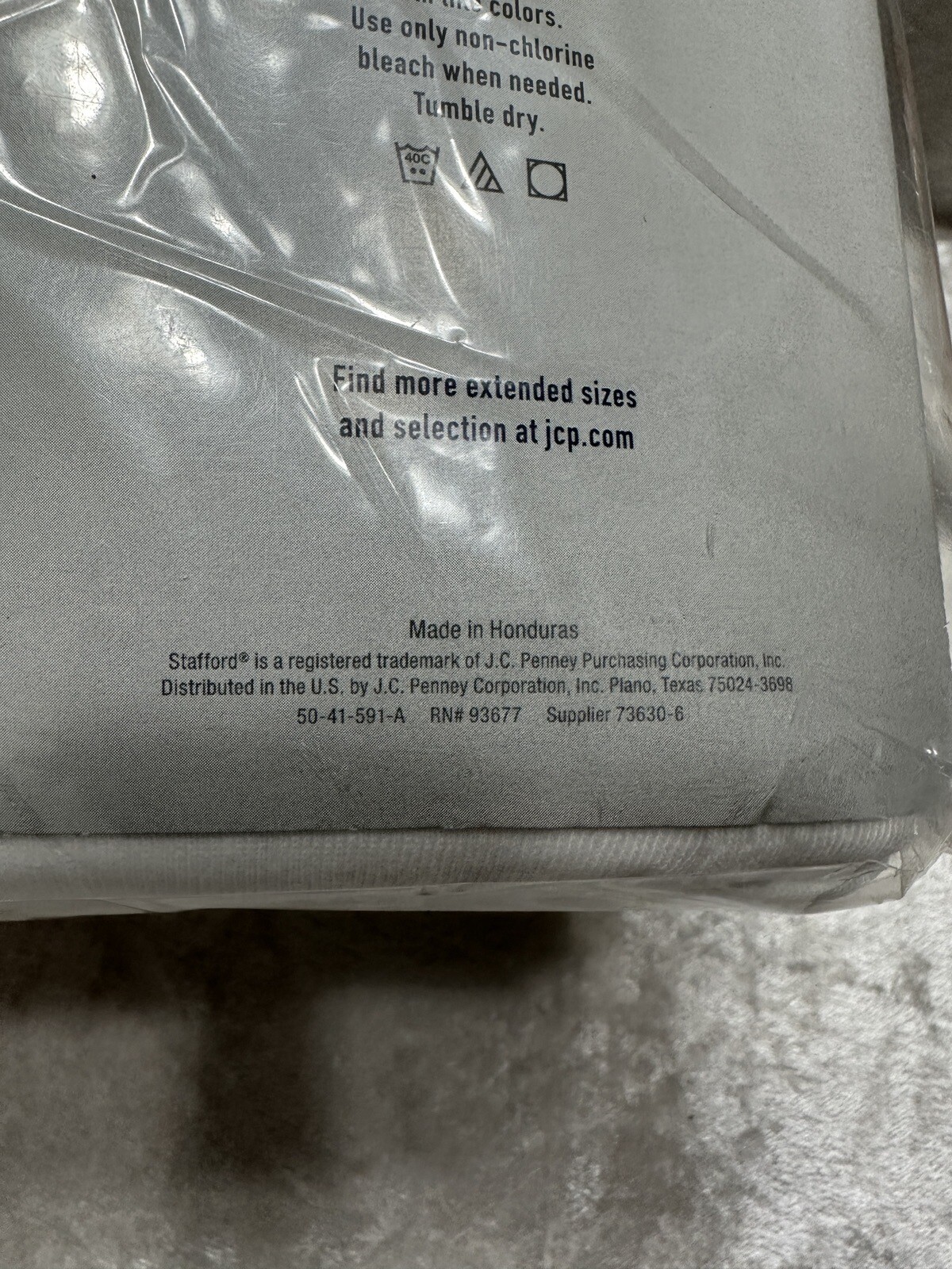 Stafford JCPenney Men's full cut white Briefs underwear 42 waist 6 pack