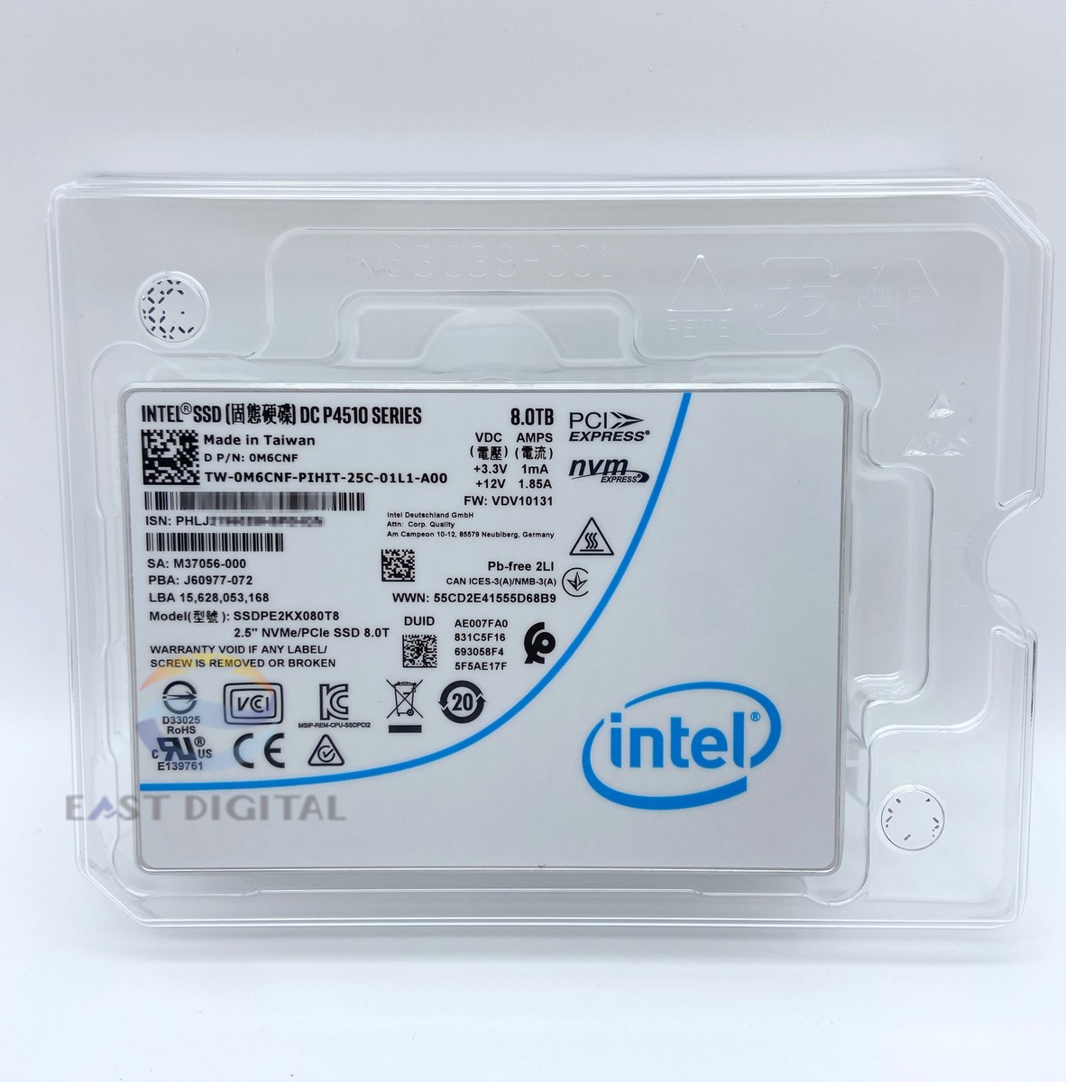 Enterprise Ssd Pcie Intel Ssd Dc P4510 8tb Intel 4TB NVMe SSD PCIe