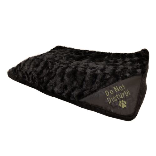Dog Bed Cat Black Medium Size Deluxe Soft Warm Faux Fur Non Slip Washable Cover - Afbeelding 1 van 1