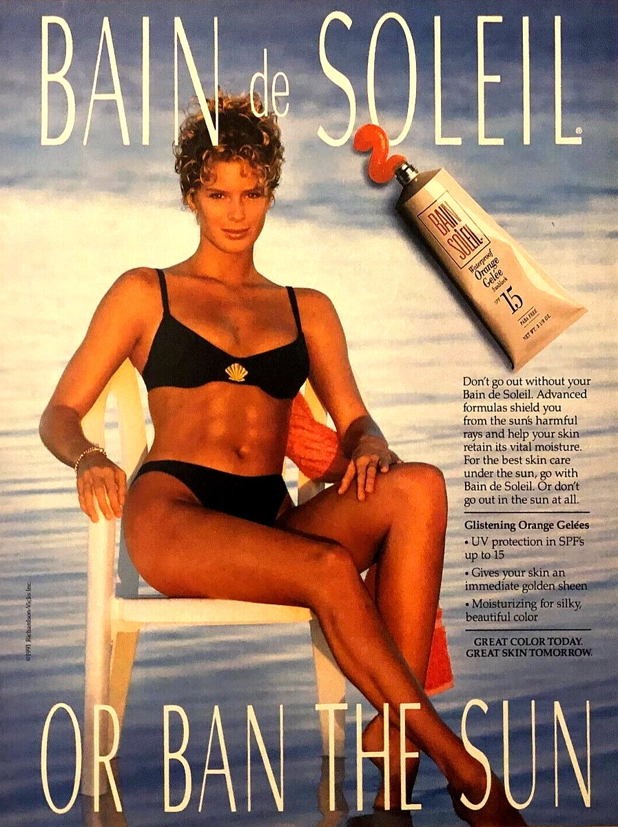 BAIN DE SOLEIL ORANGE GELEE MODEL RACHEL HUNTER VINTAGE 1991