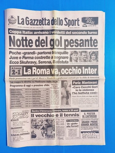 Gazetta Dello Sport 14 Septembre 1992 - Pescara-Milan 4-5 - Triplé Van Basten - Édition Rare